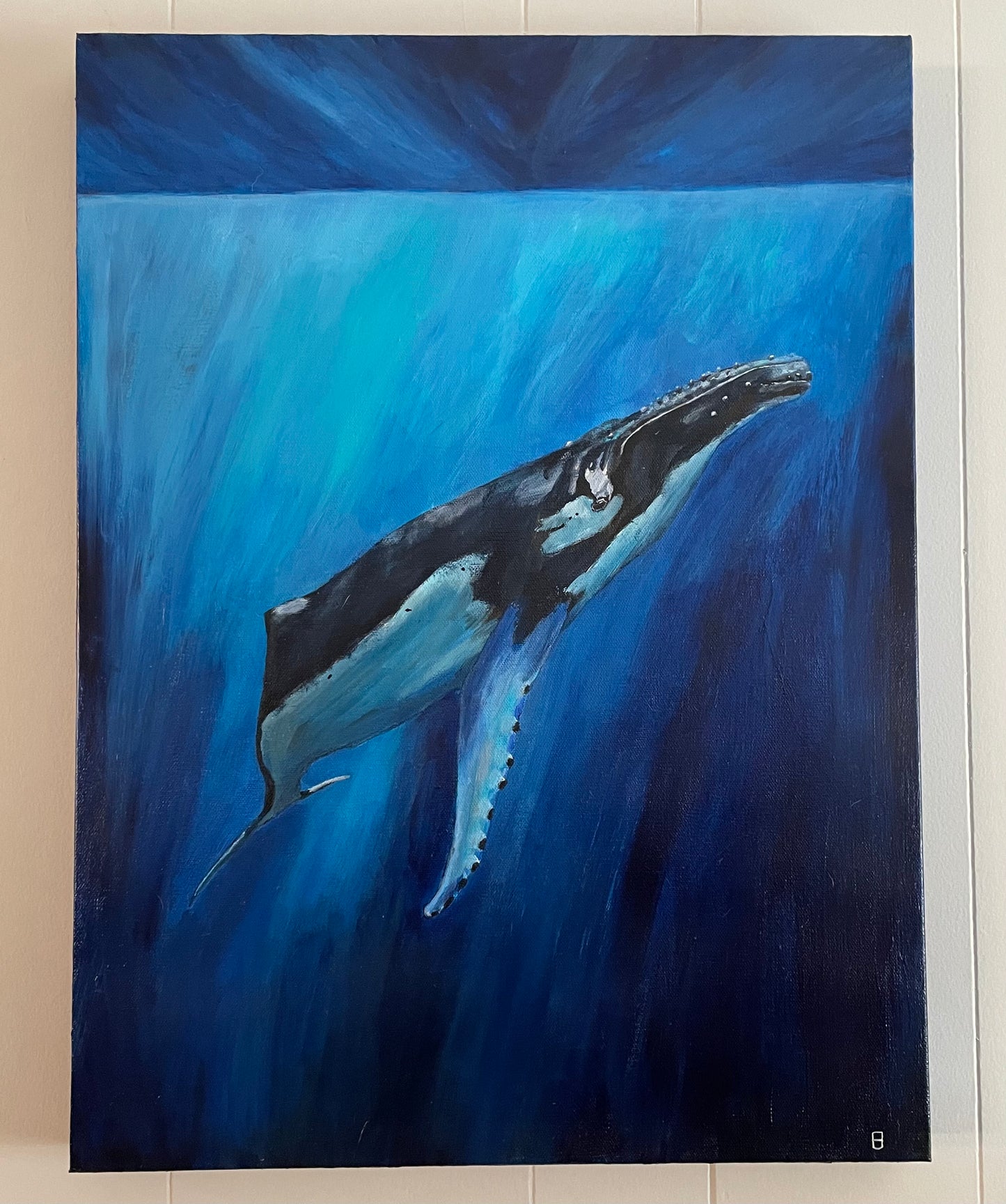 Humpback whale painting