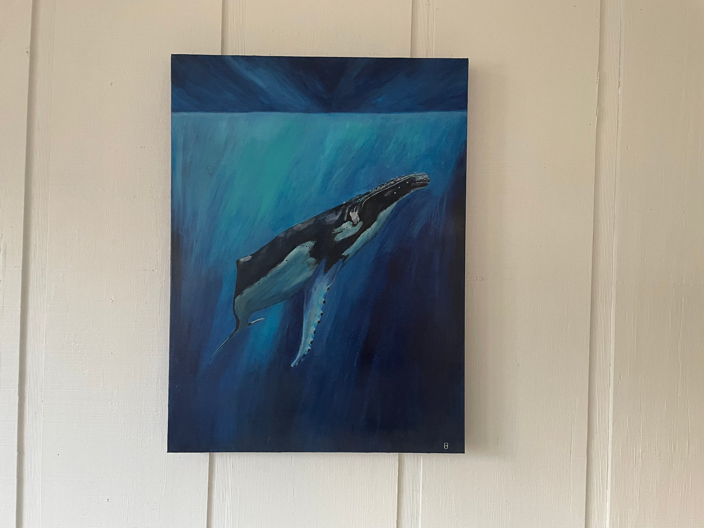 Humpback whale painting