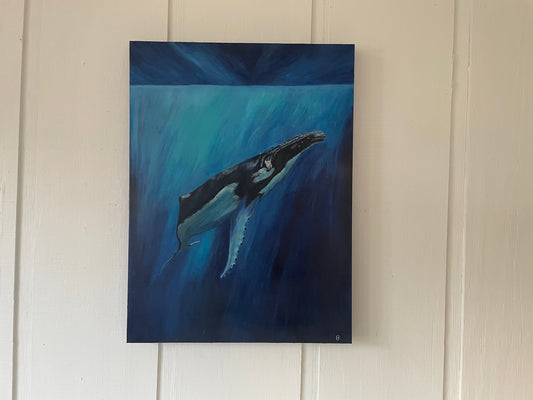 Humpback whale painting