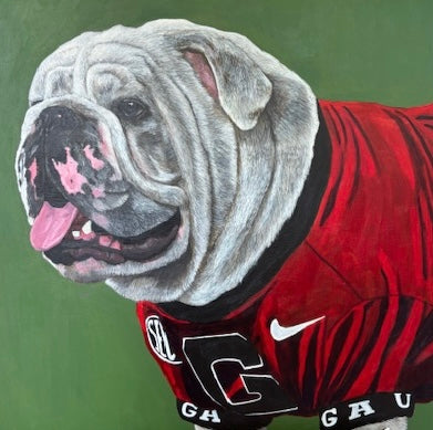 UGA 2 painting - Georgia Bulldogs Mascot Art