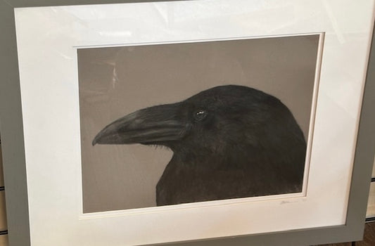 Raven charcoal artwork